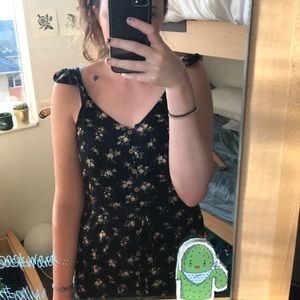 American eagle maxi dress with slit and floral